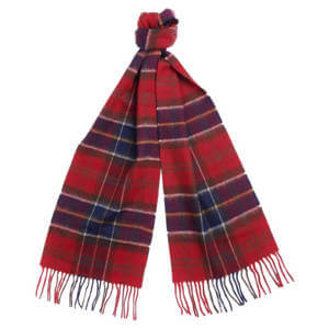 Barbour Wool Cashmere Tartan Scarf